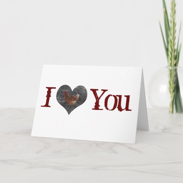 Valentine's Day Chicken Card (Front)