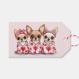 Valentines Day Chihuahua Dogs Gift Tags