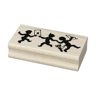 Valentine's Day Children Silhouette Art Stamp