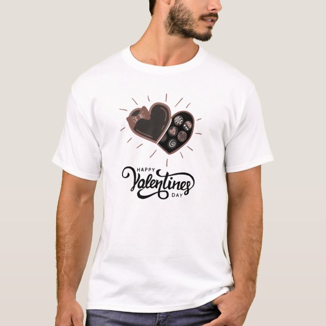 Valentine's day chocolate box | happy valentine's  T-Shirt (Front)