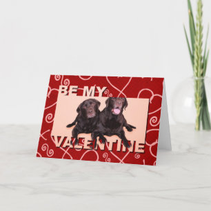 Valentines Day Chocolate Labradores Holiday Card