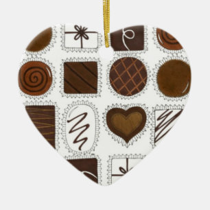Valentine's Day Chocolates Chocoholic Bon Bons Ceramic Ornament