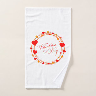 Valentine's Day Circle Design-25695 Hand Towel