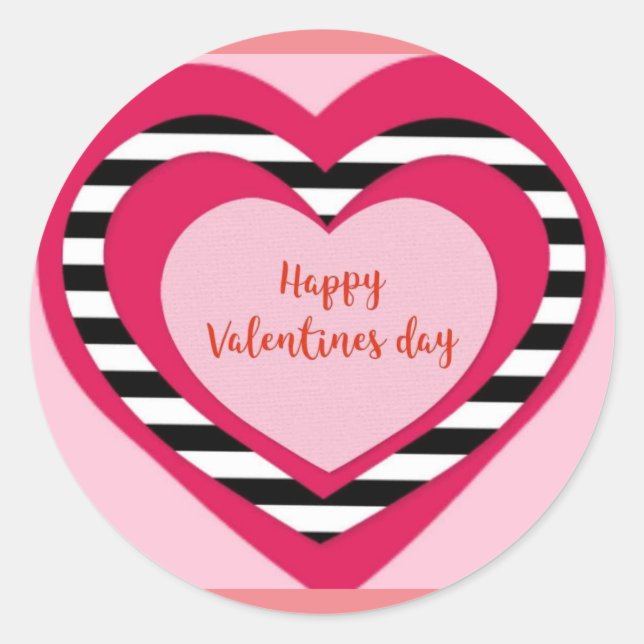 Valentine's Day  Classic Round Sticker (Front)