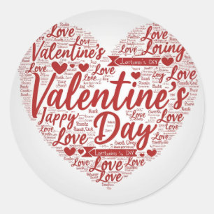 VALENTINE'S DAY CLASSIC ROUND STICKER