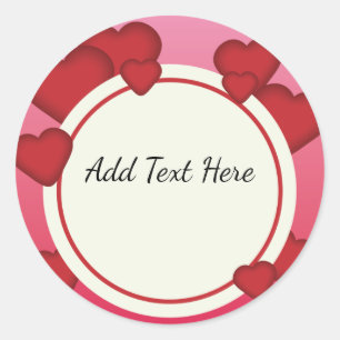 Valentines Day  Classic Round Sticker