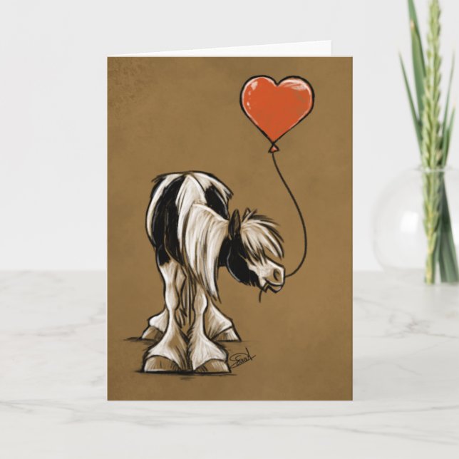 'Valentines Day Cob' Card, Loved One, Horse, Pony Card (Front)