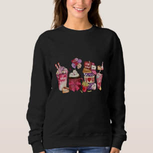 Valentines Day Coffee Love Heart Valentines Day Co Sweatshirt