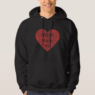 Valentine's Day Coffee Loves Me Graphic Hoodie