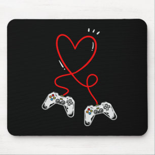 Valentines Day Controllers Heart Video Game Gamer  Mouse Pad