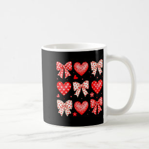 Valentines Day Coquette Bow Hearts Leopard Women G Coffee Mug