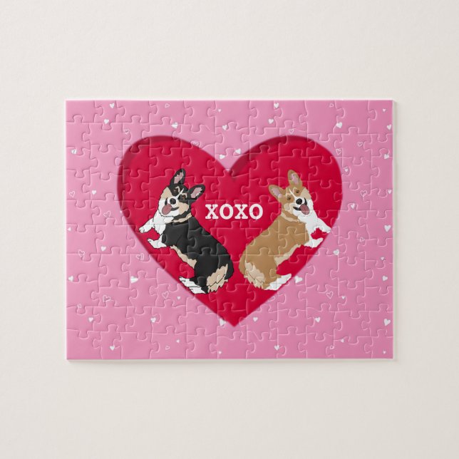 Valentines Day Corgi Jigsaw Puzzle (Horizontal)