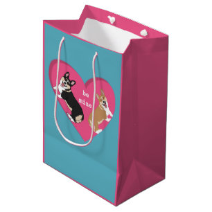 Valentines Day Corgi  Medium Gift Bag