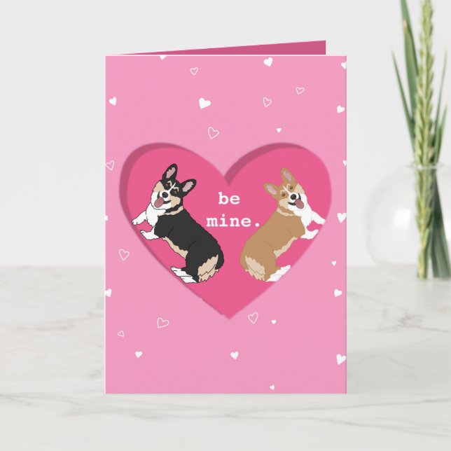 Valentines Day Corgi XOXO   Thank You Card (Front)