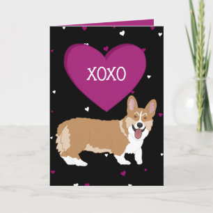Valentines Day Corgi XOXO Thank You Card