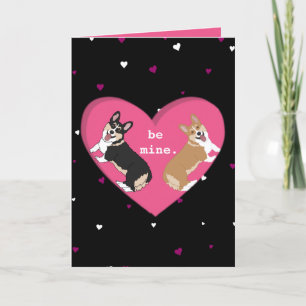 Valentines Day Corgi XOXO Thank You Card