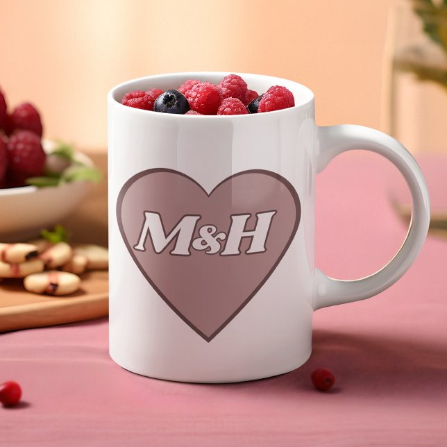 Valentines Day Couple Initials Coffee Mug (Creator Uploaded)