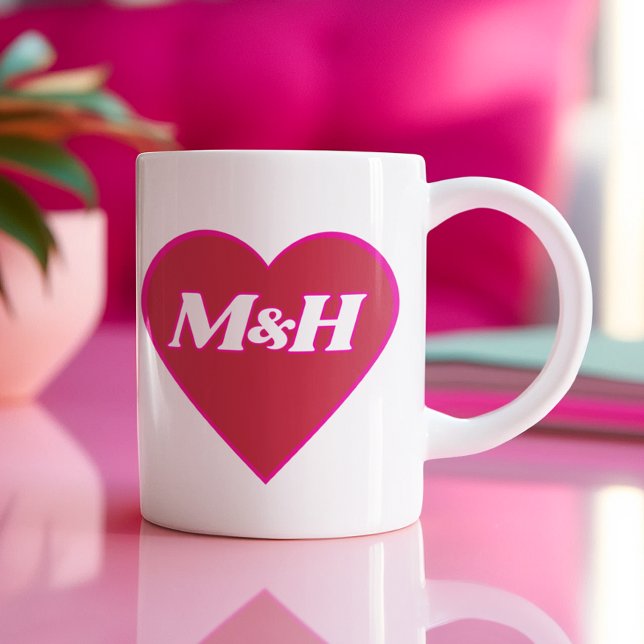 Valentines Day Couple Initials Coffee Mug (Creator Uploaded)
