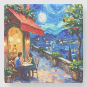 Valentine's Day Couple Stone Coaster
