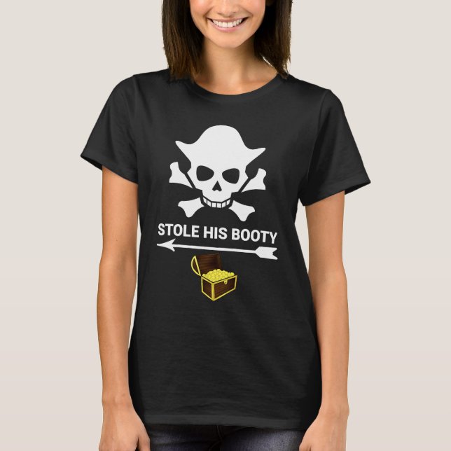 Valentine's Day Couples Costume  Pirate Men Women T-Shirt (Front)
