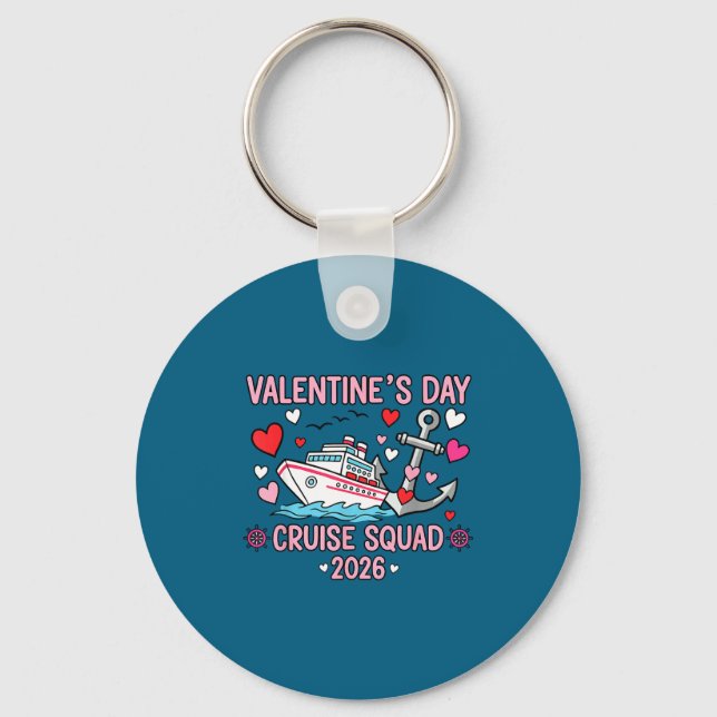 Valentines Day Cruise 2026 Matching Family Couples Key Ring (Front)