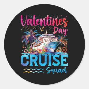 Valentine's Day Cruise Squad 2026 Couples Vacation Classic Round Sticker
