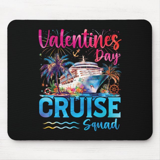 Valentine's Day Cruise Squad 2026 Couples Vacation Mouse Pad (Front)