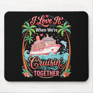 Valentines Day Cruise Squad 2026 Matching Couple V Mouse Pad