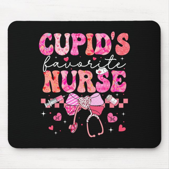 Valentines Day Cud’s Favourite Nurse Heart Girl Wo Mouse Pad (Front)