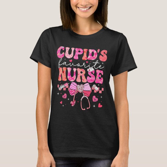 Valentines Day Cud’s Favourite Nurse Heart Girl Wo T-Shirt (Front)