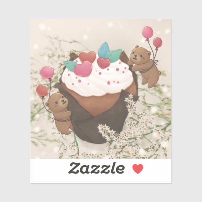 Valentine's Day: Cupcake & Teddy Bears (Sheet)