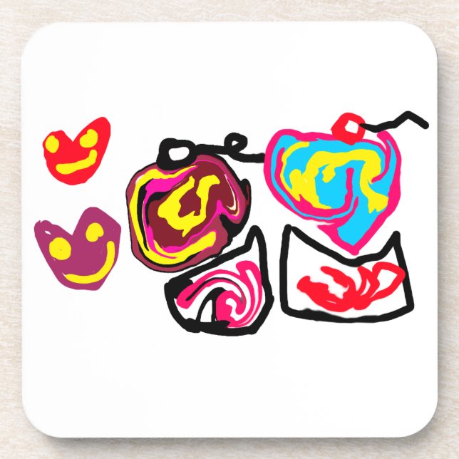 valentine's day cupcakes coaster (Front)