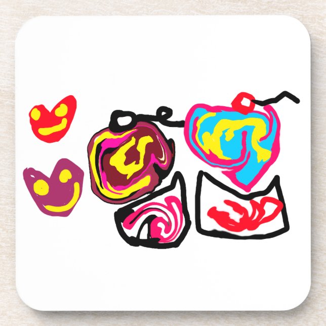 valentine's day cupcakes coaster (Front)