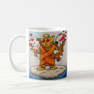 Valentine's Day Cupid's Love Cat Coffee Mug
