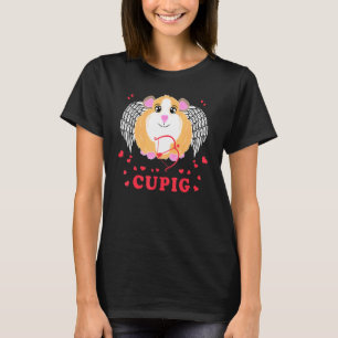Valentines Day Cupig Cute Guinea Pig Cupid Pun T-Shirt