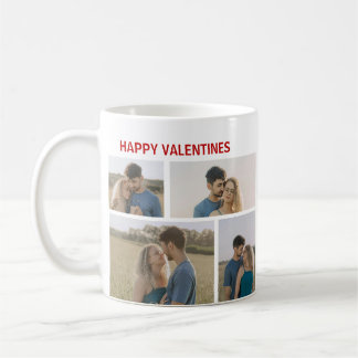 Valentines Day Custom 4 Photos Coffee Mug