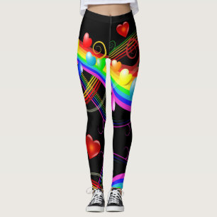 Valentine's Day CUSTOM Hearts Leggings Yoga Pants