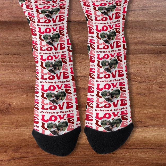 Valentine's Day Custom Photo Matching Couple Love Socks (Valentine's Day Custom Photo Matching Couple Love Socks
)