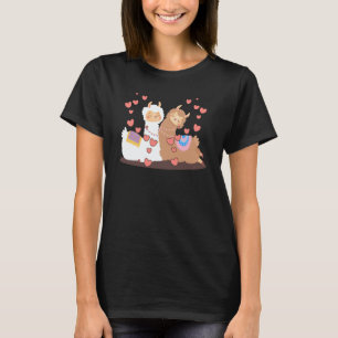 Valentines Day Cute Alpaca Boyfriend Girlfriend T-Shirt