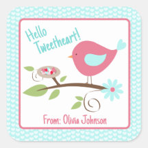 Valentine's Day Cute Birdie Hello Tweetheart Fun 