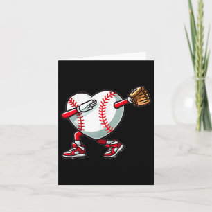 Valentines Day Cute Dabbing Heart Baseball Catcher Card