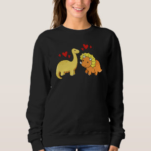 Valentines Day Cute Dinosaurs Boyfriend Girlfriend Sweatshirt