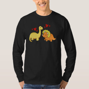 Valentines Day Cute Dinosaurs Boyfriend Girlfriend T-Shirt