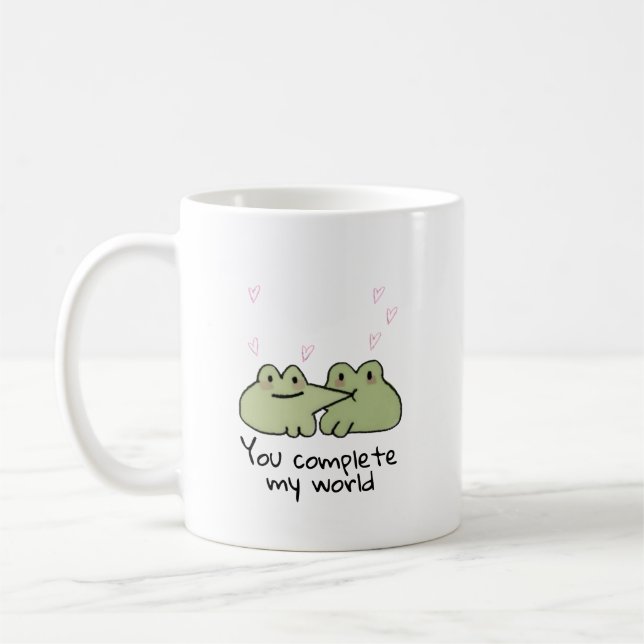 Valentine's Day Cute Frog Love Couple Mug (Left)