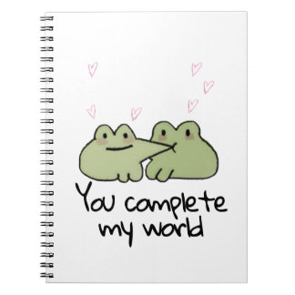 Valentine's Day Cute Frog Love Couple  Notebook