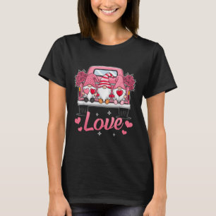 Valentines Day Cute Love Heart Gnome Funny Gnome L T-Shirt