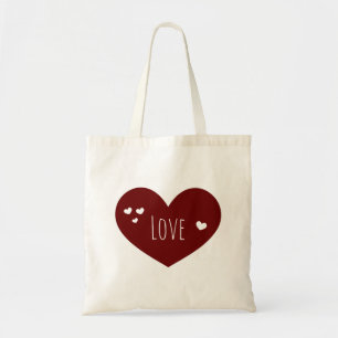 Valentine's Day Cute Love Red Heart  Tote Bag