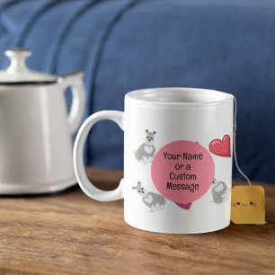 Valentine's Day Cute Miniature Schnauzer Pet Dog C Coffee Mug