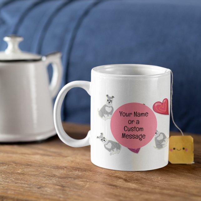 Valentine's Day Cute Miniature Schnauzer Pet Dog C Coffee Mug (Creator Uploaded)