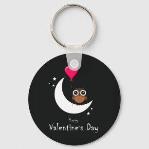 Valentine's Day Cute Owl Key Ring